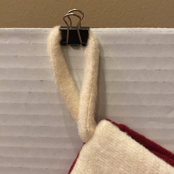 VTG 1985 Hallmark Cards Victorian style ice skate hanging Christmas stocking 16” - Picture 4 of 8